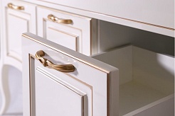 ASB-Woodline Тумба с раковиной Эмили 105 бежевый/ патина золото – фотография-5