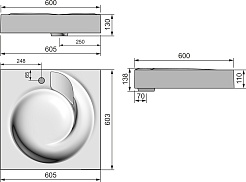 Stella Polare Раковина под стиральную машину Киото 60x60 – фотография-10