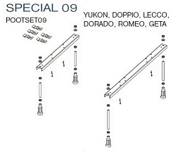 Riho Ножки для ванны YUKON POOTSET09 – фотография-1