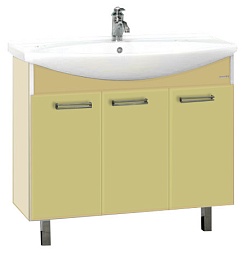 Misty Тумба для умывальника Джулия 120 прямая бежевая – фотография-1