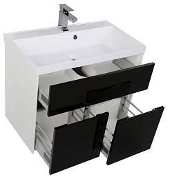 Aquanet Мебель для ванной "Латина 80" черная (181086) – фотография-7