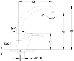 Granfest Смеситель для кухни 3323 топаз – фотография-2