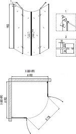 Niagara Душевой уголок Nova NG-6815-08 Black – фотография-2