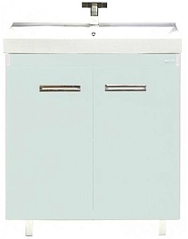 Misty Тумба для умывальника Джулия QVATRO 75 прямая белая White – фотография-1