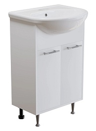 Mixline Тумба под раковину Алан 55 белая 2 створки (РАЗБОР) – фотография-1