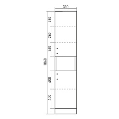 Mixline Пенал для ванной Мираж 35 – фотография-2