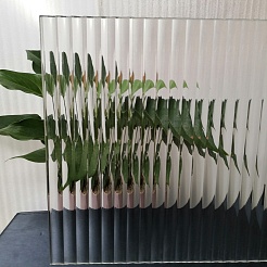 Ceruttispa Душевое ограждение Strip T90 профиль черный стекло гофрированное – фотография-4