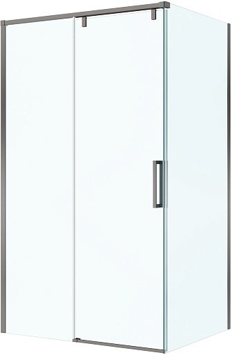 BelBagno Душевой уголок Soft Close-1 SOFT_CLOSE-1-AH-1-120/90-C-GM 120x90 профиль оружейная сталь стекло прозрачное – фото-1