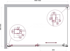 BelBagno Душевой уголок Luce 150/100 LUCE-AH-1-150/100-C-Cr профиль хром стекло прозрачное – фотография-6