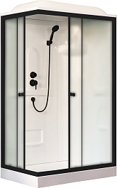 Royal Bath Душевая кабина HP RB 8120HP1-M-BL-R 120x80 R стекло матовое профиль черный матовый – фотография-1