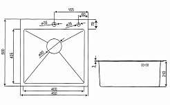 Hoffger Мойка для кухни 4550 Satin ECO – фотография-3