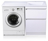 Style Line Тумба с раковиной Даллас 115 Люкс R, белая PLUS