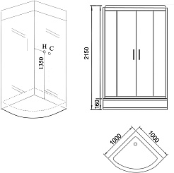 Grossman Душевая кабина 100x100 GR160 – фотография-8