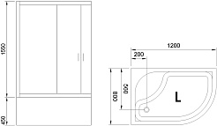 Royal Bath Душевой уголок RB 8120BK-С 1200x800x2000 L – фотография-7