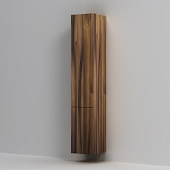 Am.Pm Шкаф пенал для ванной Gem 30 L подвесной орех – фотография-7