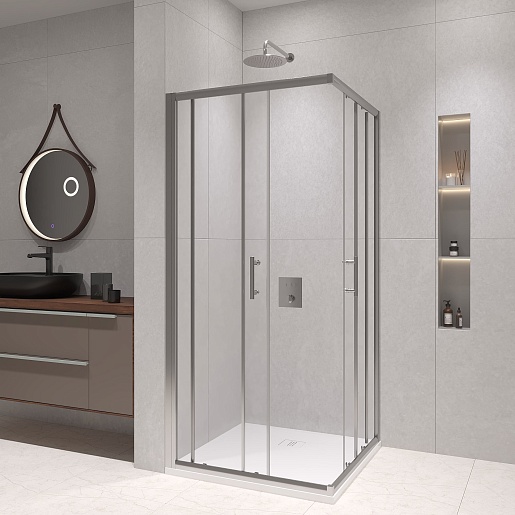 RGW Душевой уголок Passage PA-31 90x90 профиль хром стекло прозрачное – картинка-3