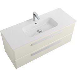 Cezares Тумба с раковиной Eco Cer-N 120 брашированная альпака CZR-8095-120 ручки сатин – фотография-3