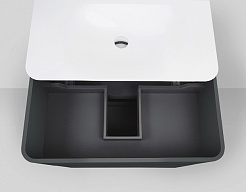 Am.Pm Тумба с раковиной Sensation 80 антрацит, глянцевая – фотография-8