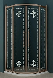 Cezares Душевой уголок RETRO-A-R-2-90-SCORREVOLE-CP-Br – фотография-1