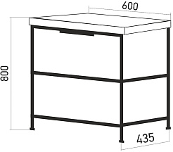 Mixline Мебель для ванной Бруклин 60 белая – фотография-12