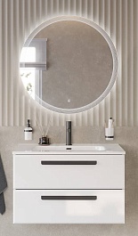 BelBagno Мебель для ванной Eco Cer-N 80 CZR-8095-80 bianco opaco ручки матовые чёрные – фотография-1