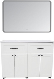 Misty Мебель для ванной Дуэт 120 2 ящика белая – фотография-1