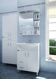 СанТа Зеркальный шкаф Волна 60 L свет – фотография-2