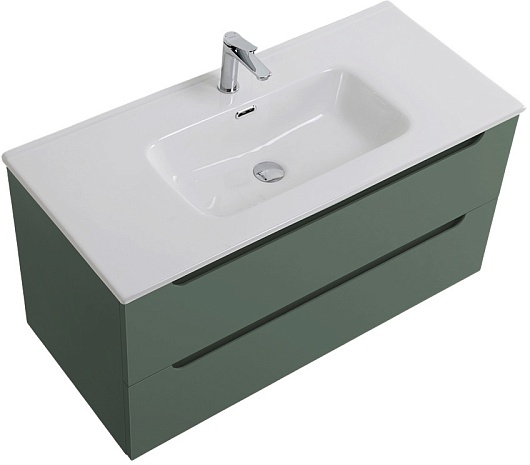 BelBagno Тумба с раковиной Etna 100 подвесная еловая матовая – фотография-4