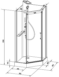 Black&White Душевая кабина Galaxy G8705 – фотография-15