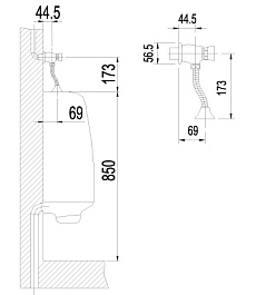 Lemark Смывное устройство для писсуаров Project LM4612C – фотография-2