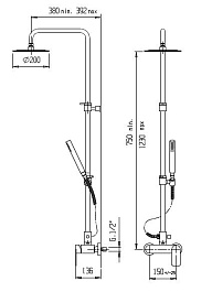 Cezares Душевая система FUSION-CD-NOP черный матовый – фотография-3