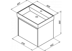 Aquanet Мебель для ванной Nova Lite 60 белая – фотография-7