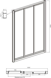 Ambassador  Душевой уголок Forsa 130x80 17021104NX-80NX – фотография-6