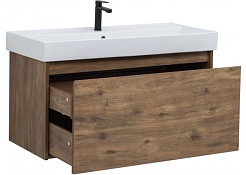 Aquanet Тумба с раковиной Nova Lite 100  дуб рустикальный – фотография-6