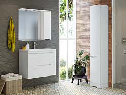 Misty Зеркальный шкаф Атлантик 70 R белый – фотография-5