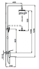 Frap Душевая стойка H58 F2458 хром/белая – фотография-4