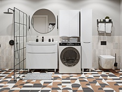 Vivon Тумба с раковиной Ostin 90 подвесная белая матовая – фотография-11