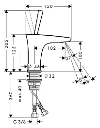 Hansgrohe Смеситель PuraVida 15075000 для раковины – фотография-2