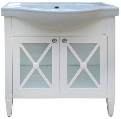 Misty Тумба для умывальника Анна 90 белая – фотография-1