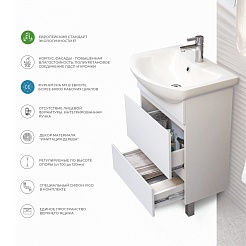 Vigo Тумба с раковиной Wing 600-0-2 белая – фотография-11