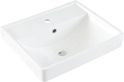 Aquanet Тумба с раковиной Ирис New 50 подвесная белая глянцевая – фотография-13