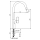 Paini Смеситель для кухни Sky 78CR57244SLMKM излив черный, хром (CR) – картинка-9