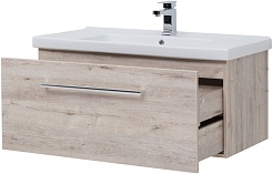 Dreja Тумба под раковину Big Inn 80 подвесная дуб кантри – фотография-8