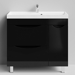 Водолей Тумба под раковину Лайт 90 R черная – фотография-1