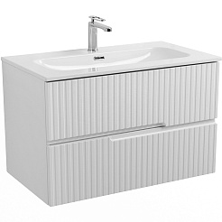 Cezares Тумба с раковиной Duet-N 80 подвесная bianco opaco CZR-8073-80 – фотография-1