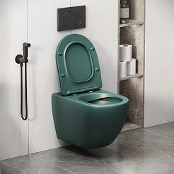Grossman Унитаз подвесной Color GR-4411OLMS зеленый матовый – фотография-9