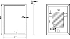 Esbano Зеркало ES-2542 HD 60х80 – фотография-3