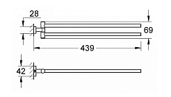 Grohe Полотенцедержатель Essentials Cube 40624000 – фотография-2