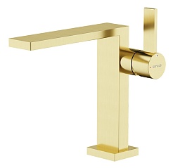 Sancos Смеситель для раковины Linn брашированное золото PVD покрытие SC9019BG – фотография-1