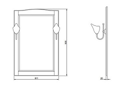 ValenHouse Зеркало Эллина 65 слоновая кость – фотография-2
